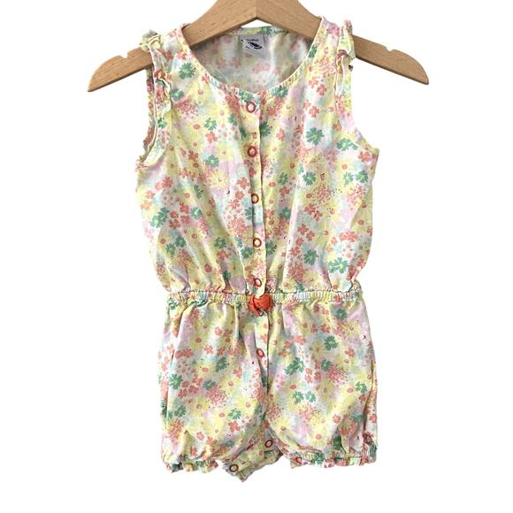 Petit Bateau Other - Petit Bateau Pastel Floral Sleeveless Romper - 18M
